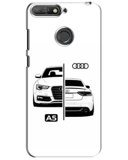 Чехол для Huawei Y6 Prime 2018 с картинкой «Audi — контрастный дизайн»