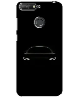 Чехол для Huawei Y6 Prime 2018 с картинкой «Взгляд Audi в темноте»