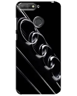 Чехол для Huawei Y6 Prime 2018 с картинкой «Audi — абстрактные кольца»