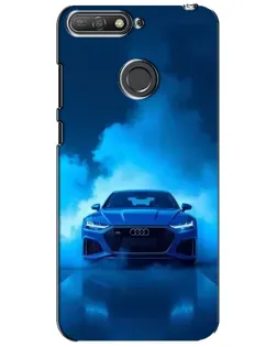 Чехол для Huawei Y6 Prime 2018 с картинкой «Audi — голубая энергия»