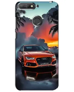 Чехол для Huawei Y6 Prime 2018 с картинкой «Audi — закат»