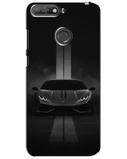 Чехол для Huawei Y6 Prime 2018 с картинкой «Lamborghini симметрия дорог»