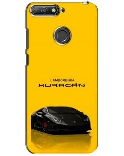 Чехол для Huawei Y6 Prime 2018 с картинкой «Lamborghini Huracan черный»