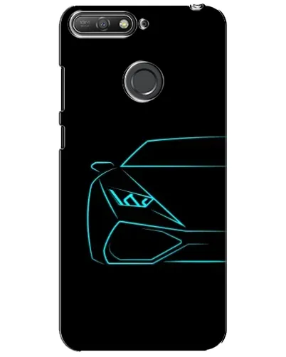 Чехол для Huawei Y6 Prime 2018 с картинкой «Голубой силуэт Lamborghini» Чехол для Huawei Y6 Prime 2018 с картинкой «Голубой силуэт Lamborghini»