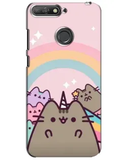 Чехол для Huawei Y6 Prime 2018 с картинкой «Единорог Pusheen»