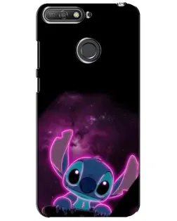 Чехол для Huawei Y6 Prime 2018 с картинкой «Неоновый Stitch»
