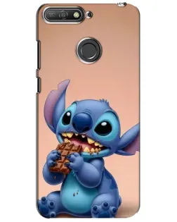 Чехол для Huawei Y6 Prime 2018 с картинкой «Стич ест шоколад»