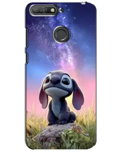 Чехол для Huawei Y6 Prime 2018 с картинкой «Стич на рассвете»