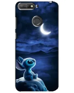Чехол для Huawei Y6 Prime 2018 с картинкой «Лунная ночь Стича»