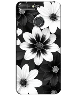 Чехол для Huawei Y6 Prime 2018 с картинкой «Монохромные астры» Чехол для Huawei Y6 Prime 2018 с картинкой «Монохромные астры»