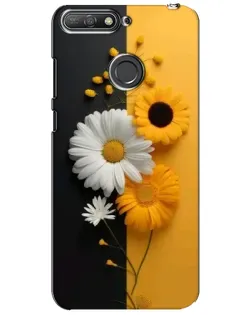 Чехол для Huawei Y6 Prime 2018 с картинкой «Подсолнух и ромашка» Чехол для Huawei Y6 Prime 2018 с картинкой «Подсолнух и ромашка»