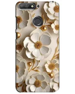 Чехол для Huawei Y6 Prime 2018 с картинкой «Белие бумажние цвети» Чехол для Huawei Y6 Prime 2018 с картинкой «Белие бумажние цвети»