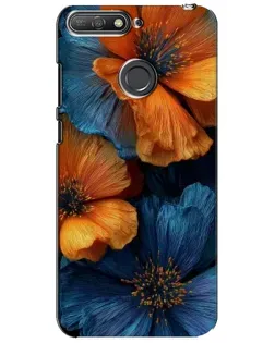 Чехол для Huawei Y6 Prime 2018 с картинкой «Яркая сине-оранжевая флора» Чехол для Huawei Y6 Prime 2018 с картинкой «Яркая сине-оранжевая флора»