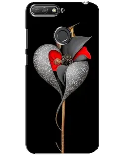 Чехол для Huawei Y6 Prime 2018 с картинкой «Серебряный фантазийный цветок» Чехол для Huawei Y6 Prime 2018 с картинкой «Серебряный фантазийный цветок»