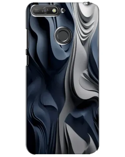 Чехол для Huawei Y6 Prime 2018 с картинкой «Объемные синие складки»