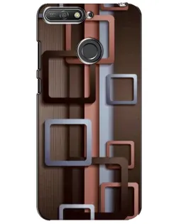 Чехол для Huawei Y6 Prime 2018 с картинкой «Коричневые объемные квадраты» Чехол для Huawei Y6 Prime 2018 с картинкой «Коричневые объемные квадраты»