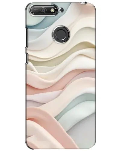 Чехол для Huawei Y6 Prime 2018 с картинкой «Пастельные нежные волны»