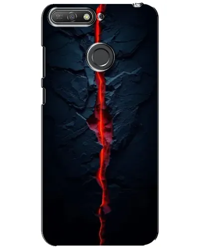 Чехол для Huawei Y6 Prime 2018 с картинкой «Kрасная лавовая трещина»