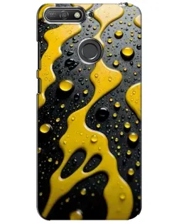 Чехол для Huawei Y6 Prime 2018 с картинкой «Жидкое желтое золото»
