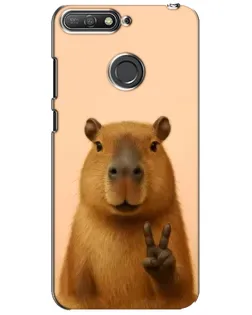 Чехол для Huawei Y6 Prime 2018 с картинкой «Капибара виктория» Чехол для Huawei Y6 Prime 2018 с картинкой «Капибара виктория»