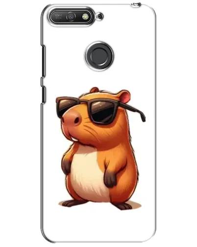 Чехол для Huawei Y6 Prime 2018 с картинкой «Капибара в очках» Чехол для Huawei Y6 Prime 2018 с картинкой «Капибара в очках»