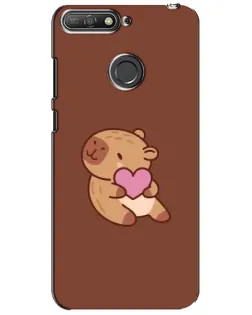 Чехол для Huawei Y6 Prime 2018 с картинкой «Капибара с сердцем» Чехол для Huawei Y6 Prime 2018 с картинкой «Капибара с сердцем»
