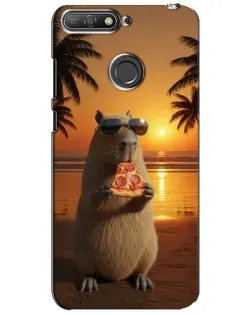 Чехол для Huawei Y6 Prime 2018 с картинкой «Капибара с пиццей» Чехол для Huawei Y6 Prime 2018 с картинкой «Капибара с пиццей»