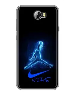 Чехол для Huawei Y5II с картинкой «Jordan Neon Blue»