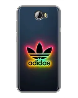 Чехол для Huawei Y5II с картинкой «Неоновый Adidas»