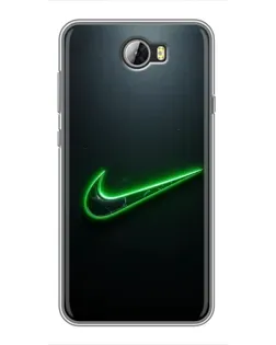 Чохол для Huawei Y5II з картинкою «Неоновий контур Nike»