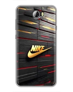 Чехол для Huawei Y5II с картинкой «Золотой Nike на металле»