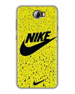 Чехол для Huawei Y5II с картинкой «Желтый текстурный Nike»