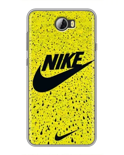 Чехол для Huawei Y5II с картинкой «Желтый текстурный Nike»