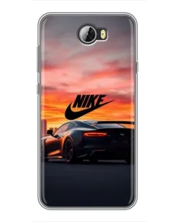 Чехол для Huawei Y5II с картинкой «Nike и суперкар»