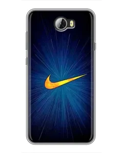 Чехол для Huawei Y5II с картинкой «Синий пульс Nike»