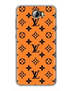 Чехол для Huawei Y5II с картинкой «Оранжевый стиль LV»