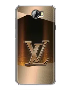 Чехол для Huawei Y5II с картинкой «LV — золотое сияние»