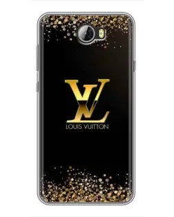 Чехол для Huawei Y5II с картинкой «LV — золотые искры»