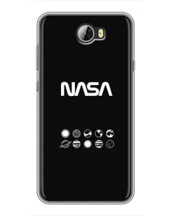 Чехол для Huawei Y5II с картинкой «NASA — технический принт»
