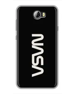 Чехол для Huawei Y5II с картинкой «NASA — вертикальный логотип»