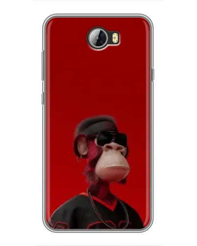 Чехол для Huawei Y5II с картинкой «Bored Ape в красном»