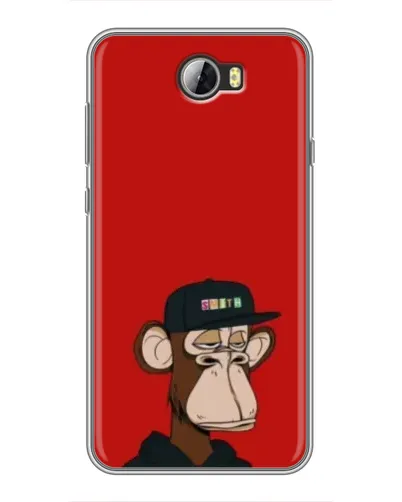 Чехол для Huawei Y5II с картинкой «Bored Ape — красный фон»