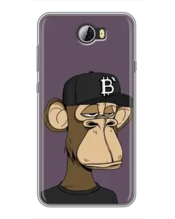 Чехол для Huawei Y5II с картинкой «Bored Ape в кепке»