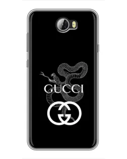 Чехол для Huawei Y5II с картинкой «Gucci — серебряная змея»
