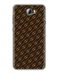 Чехол для Huawei Y5II с картинкой «Gucci — золотые диагонали»