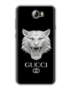 Чохол для Huawei Y5II з картинкою «Gucci — срібний лев» Чохол для Huawei Y5II з картинкою «Gucci — срібний лев»