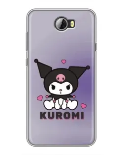 Чехол для Huawei Y5II с картинкой «Kuromi — фиолетовый арт»