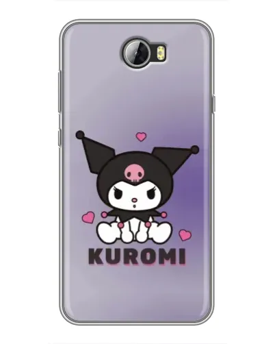Чехол для Huawei Y5II с картинкой «Kuromi — фиолетовый арт»