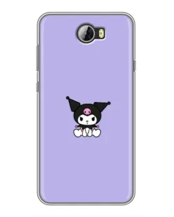 Чехол для Huawei Y5II с картинкой «Kuromi — фиолетовый минимализм»