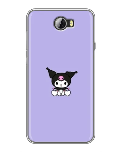 Чехол для Huawei Y5II с картинкой «Kuromi — фиолетовый минимализм»